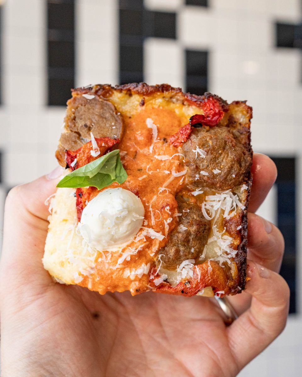 A meatball corner with the crispy edge