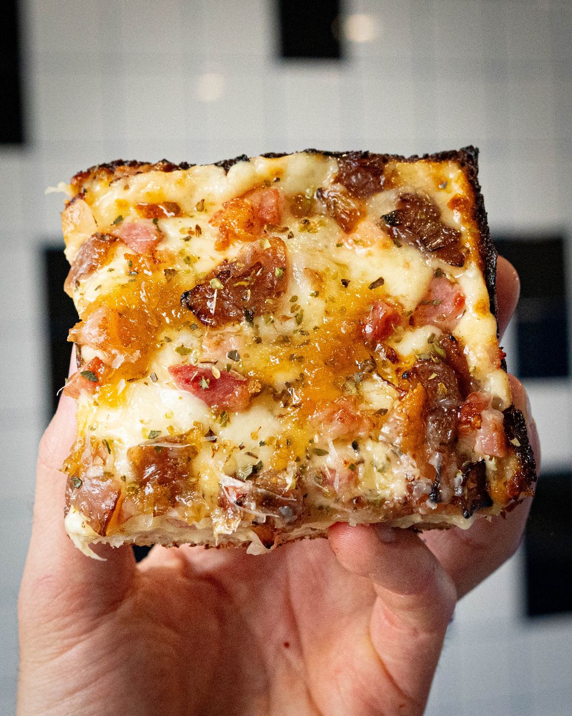 Hot honey over salty cured meat